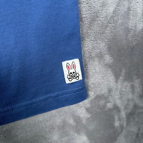 Psycho Bunny Blue Graphic T-Shirt Size 8 XXL - Picture 3 of 11